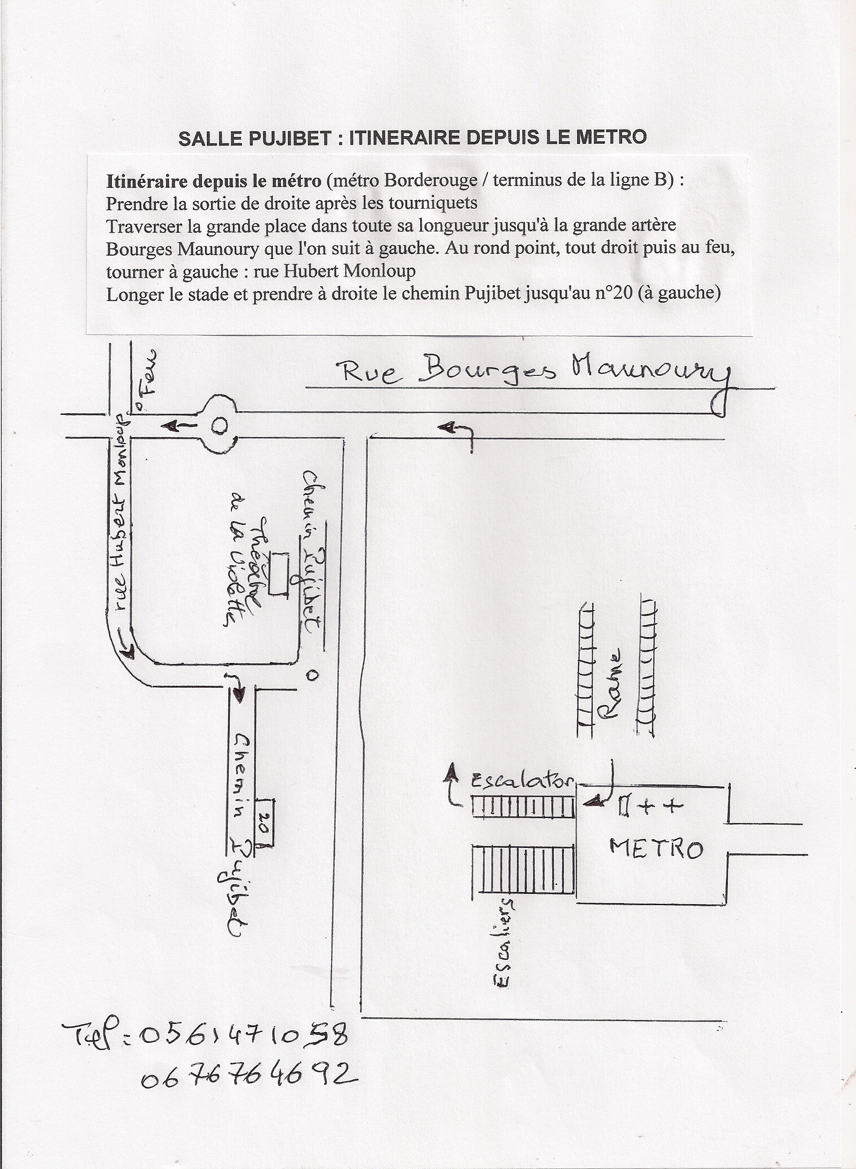 salle pujibet depuis le métro